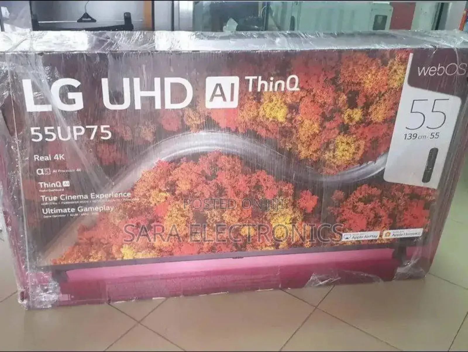 LG 55” Smart TV – UHD AI Thinq Model UP75 – 140,000 ETB