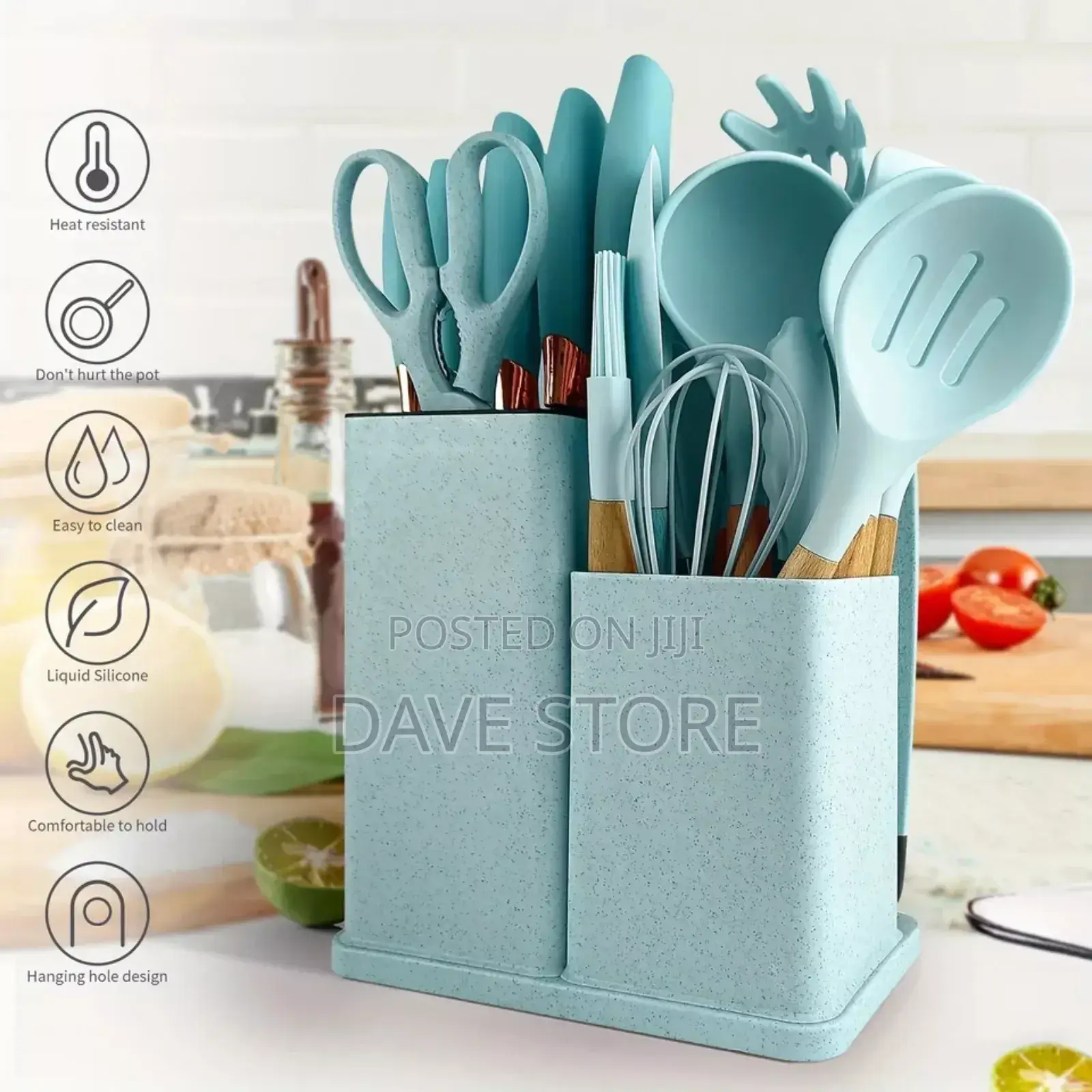 19pcs Silicone Kitchen Utensil Set