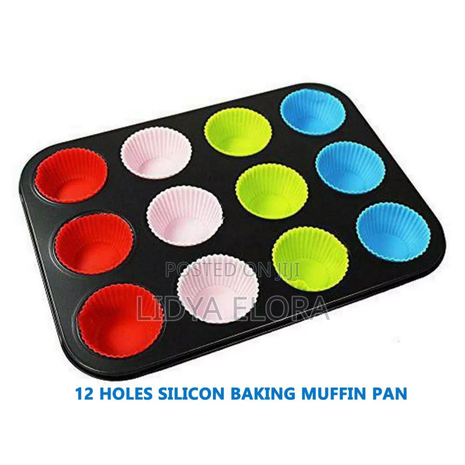 12 Holes Silicone Baking Muffin Pan