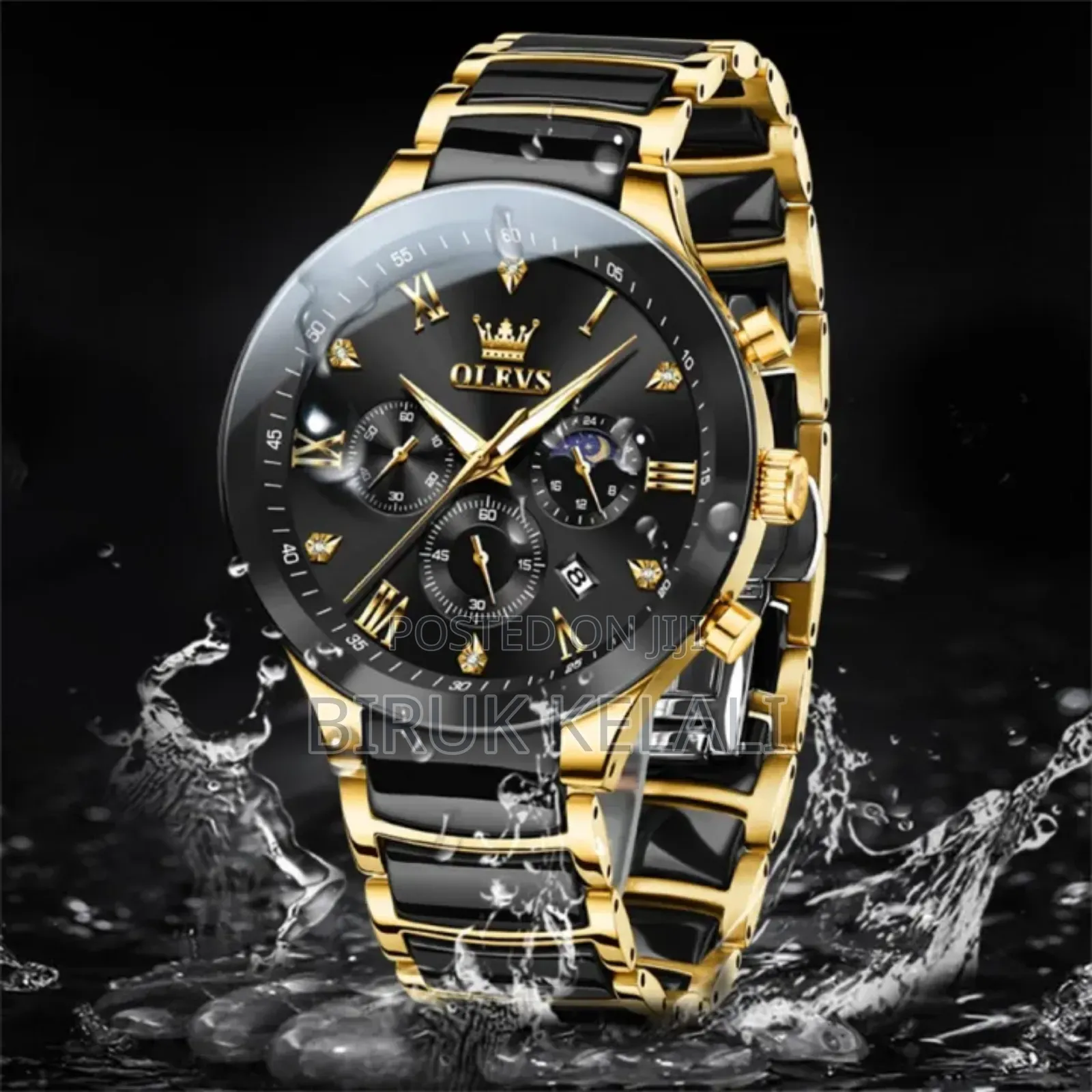 OLIVES Ceramic Chain Chronograph Active Watch