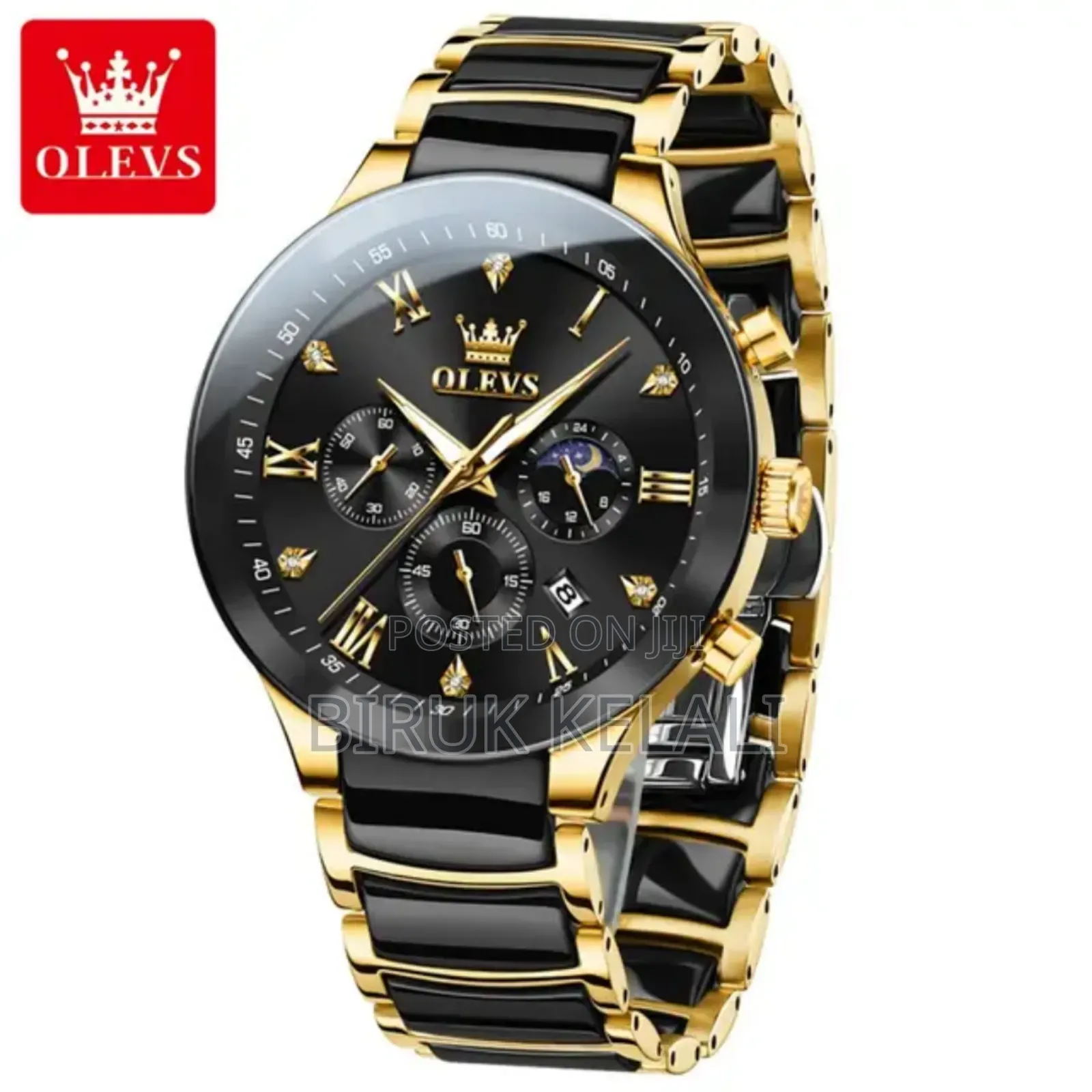 OLIVES Ceramic Chain Chronograph Active Watch