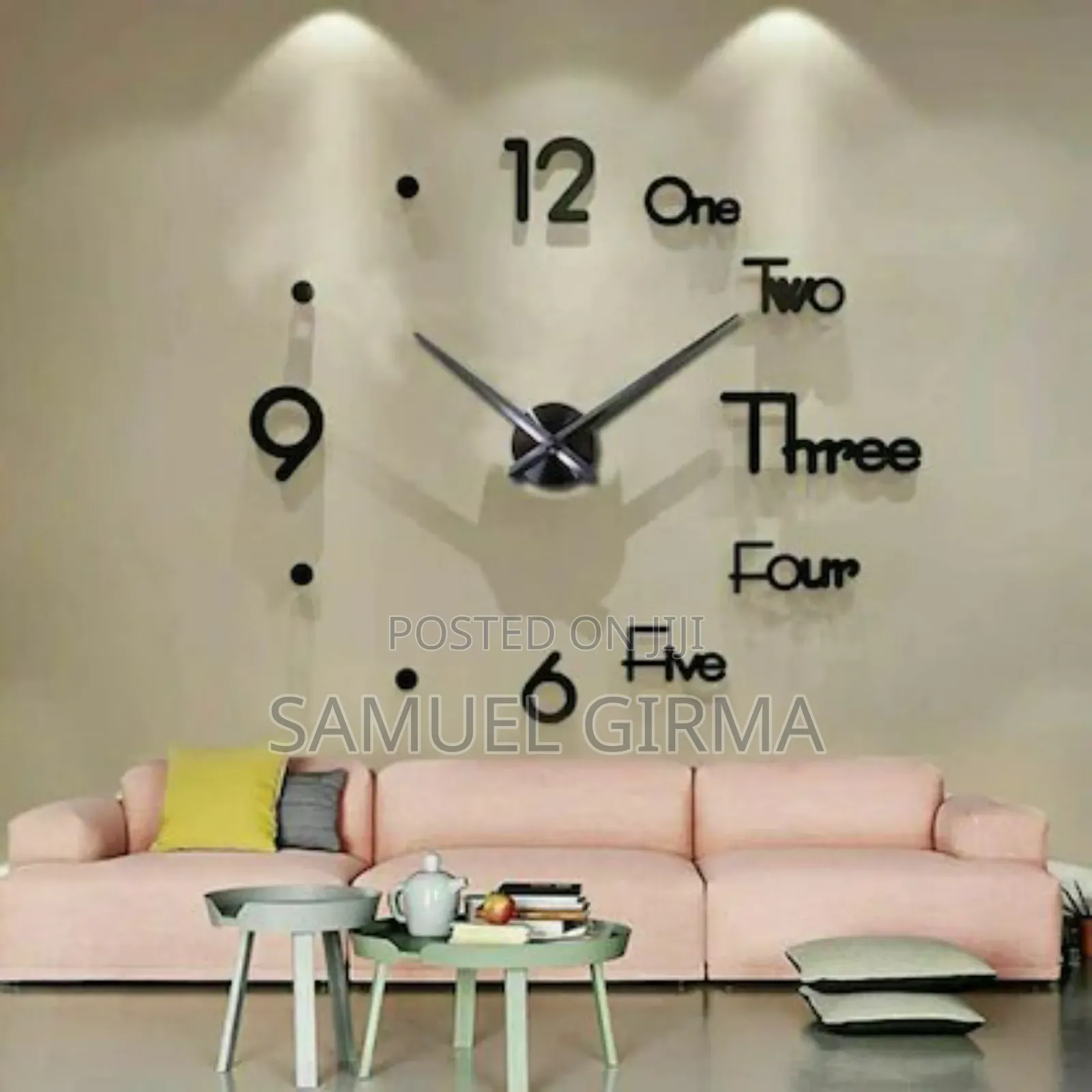 Frameless Modern Wall Clock
