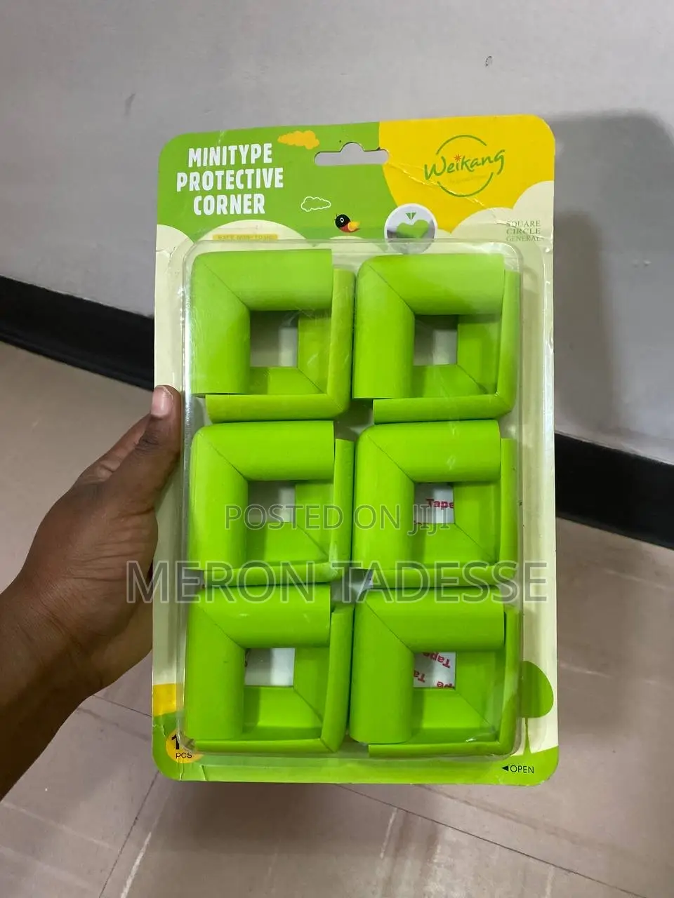 ልጆች ጠርዝ ጋር ሲጋጩ እንዳይጎዳው የጠርዝ መከላከያ Babyproof Corner Protector