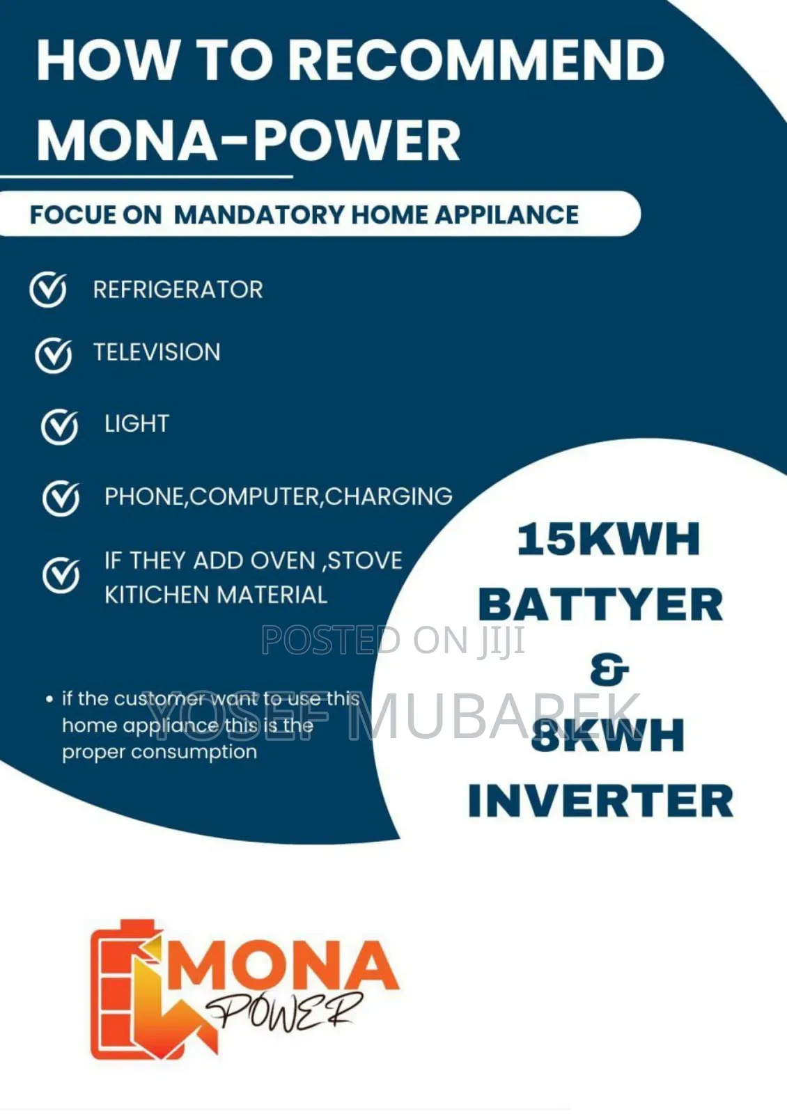 Mona Power 48V Wall Mounted Battery