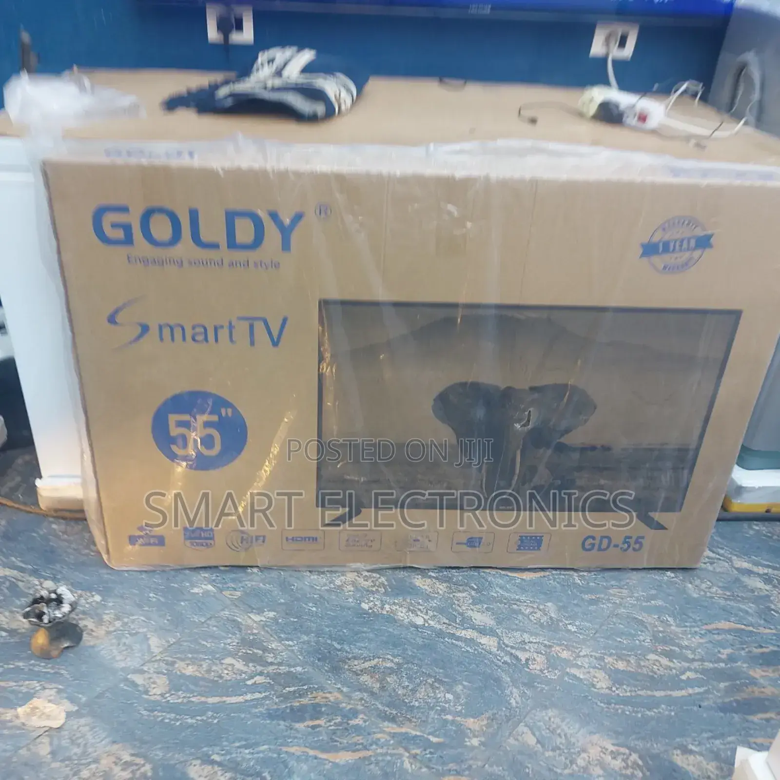Goldy 55 Inch TV Double Glass Smart Uhd TV