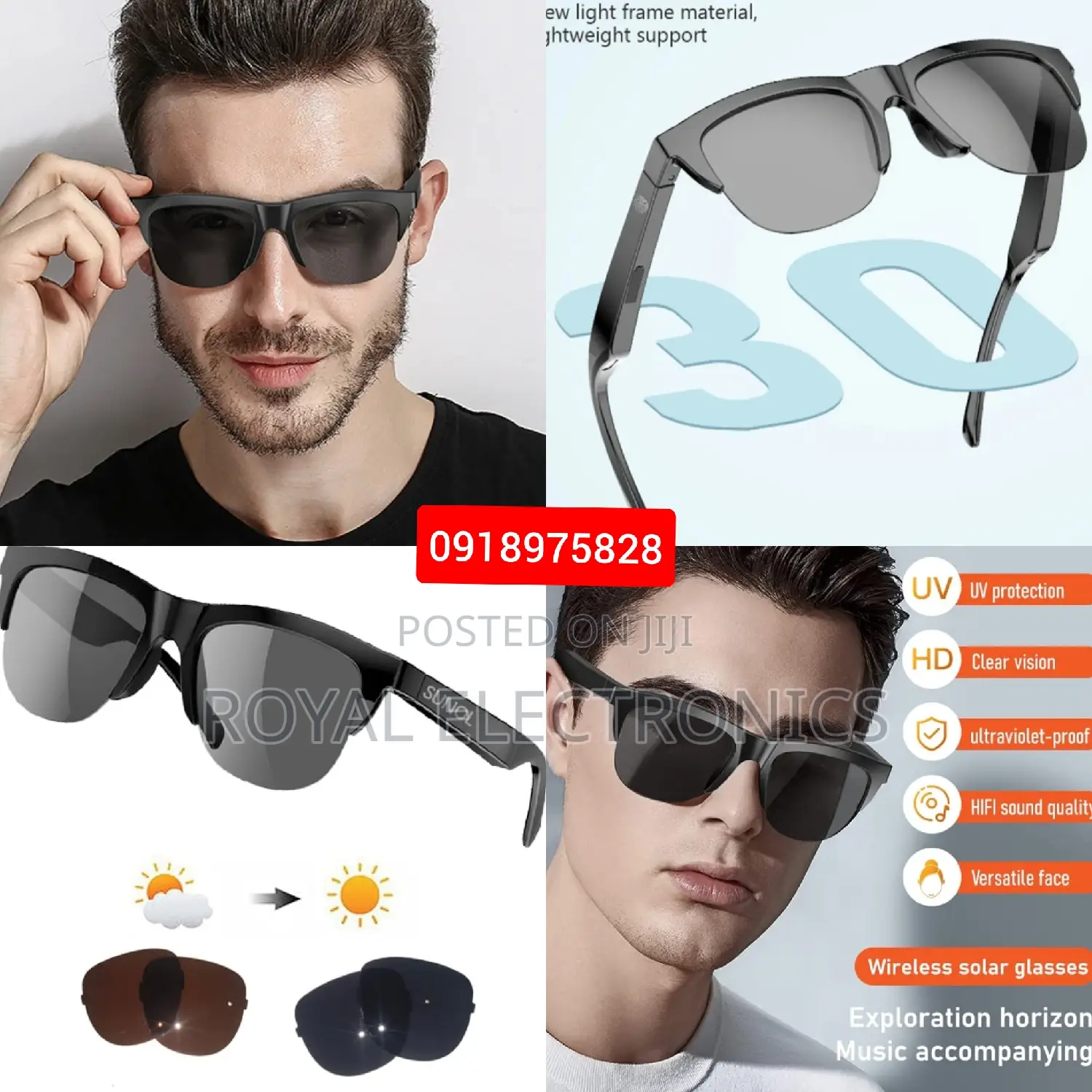 ሙዚቃ ለማዳመጥ, ስልክ ለማውራት የሚያገለግል ስማርት መነፀር