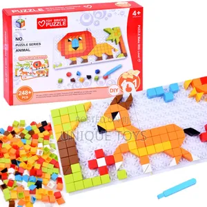 Photo - Mosaic Geometrical Puzzle Blocks Montessori Set, 248 PCS