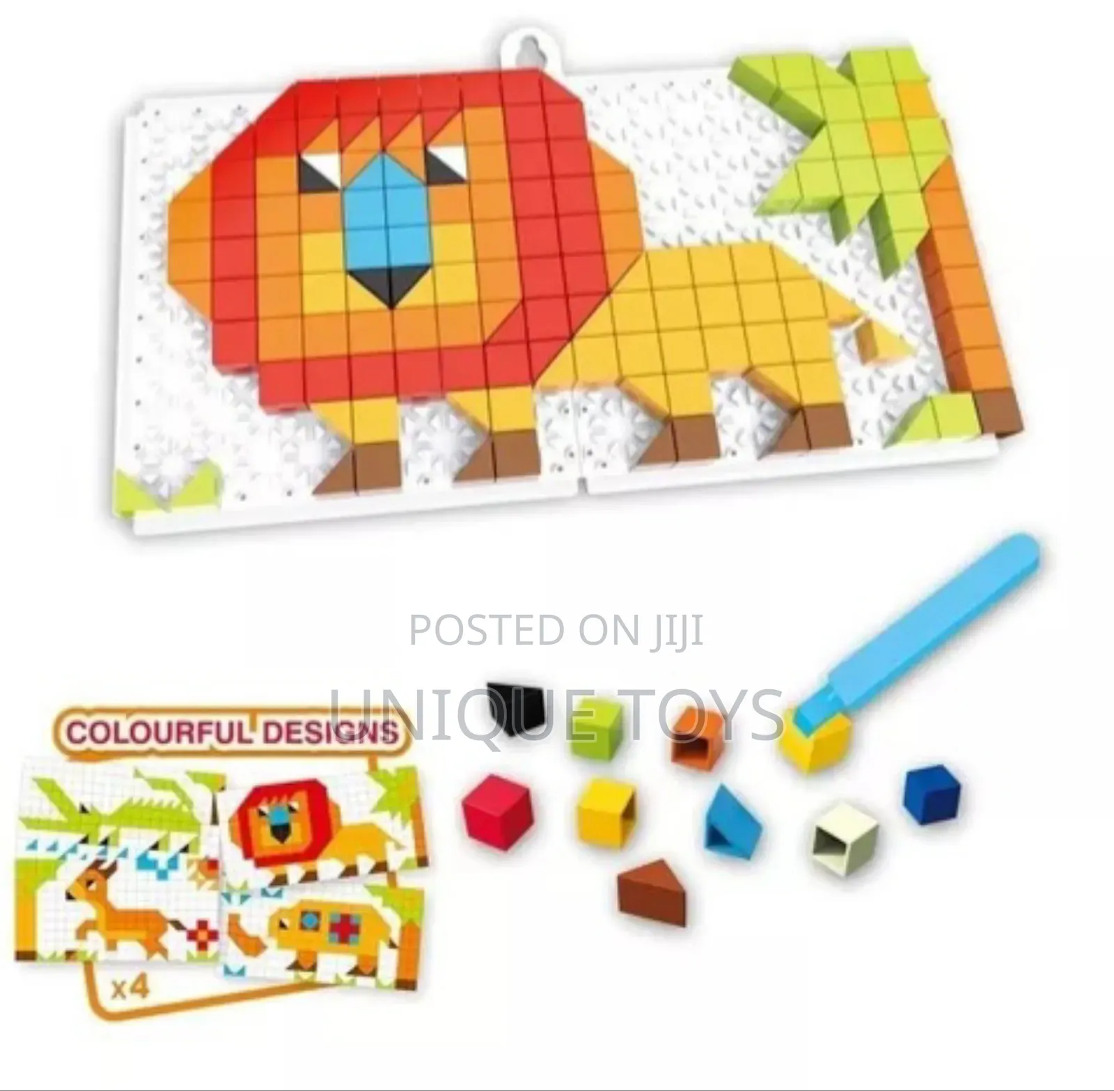 Mosaic Geometrical Puzzle Blocks Montessori Set, 248 PCS