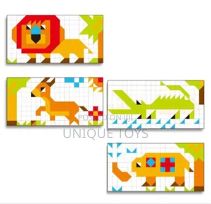Mosaic Geometrical Puzzle Blocks Montessori Set, 248 PCS
