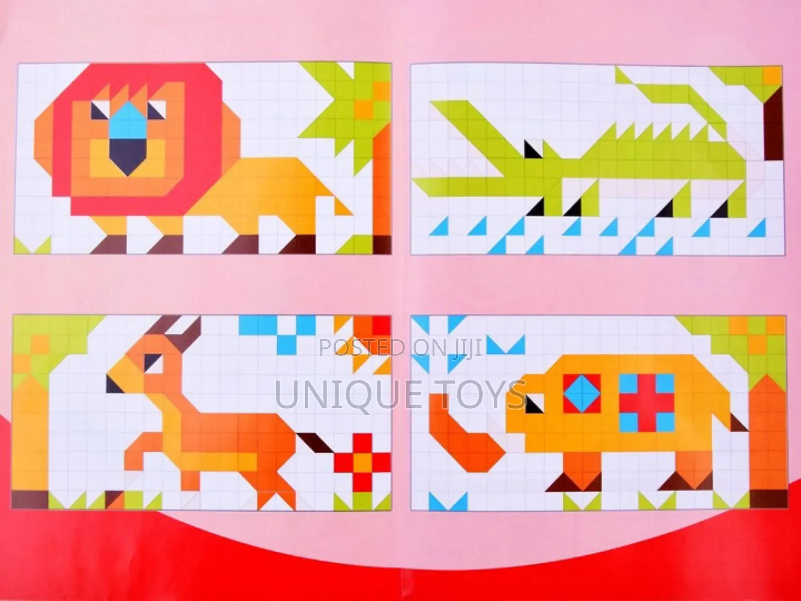 Mosaic Geometrical Puzzle Blocks Montessori Set, 248 PCS