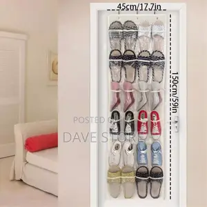 24 Pocket Over the Door Shoe Organizer