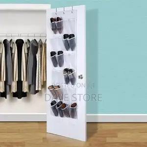 24 Pocket Over the Door Shoe Organizer