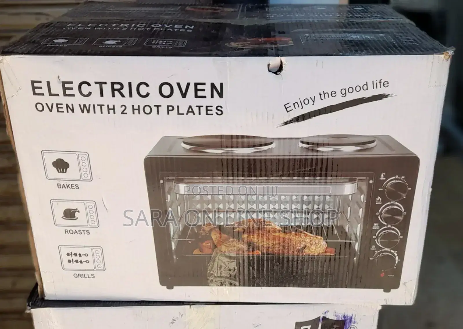 Electric Mini Oven With 2 Hot Plates – Brand New