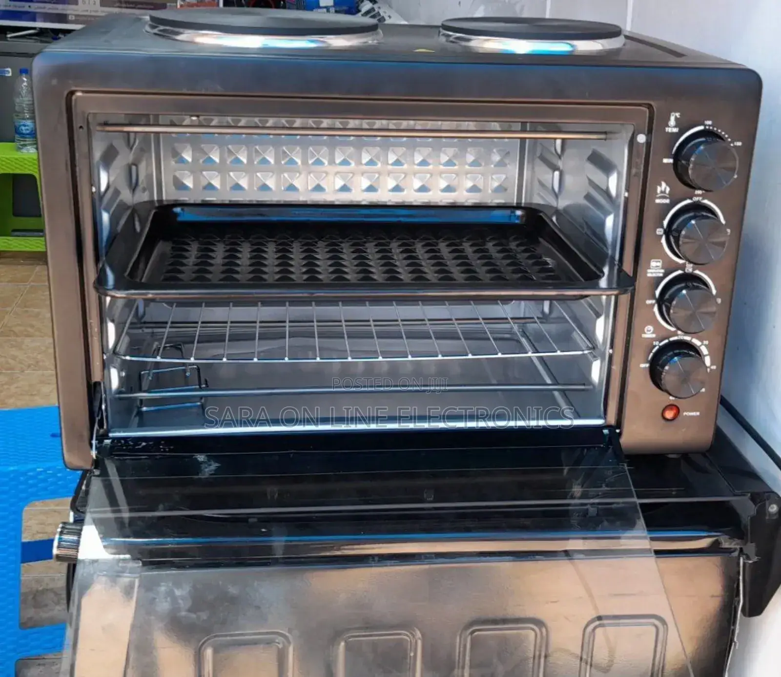 Electric Mini Oven With 2 Hot Plates – Brand New