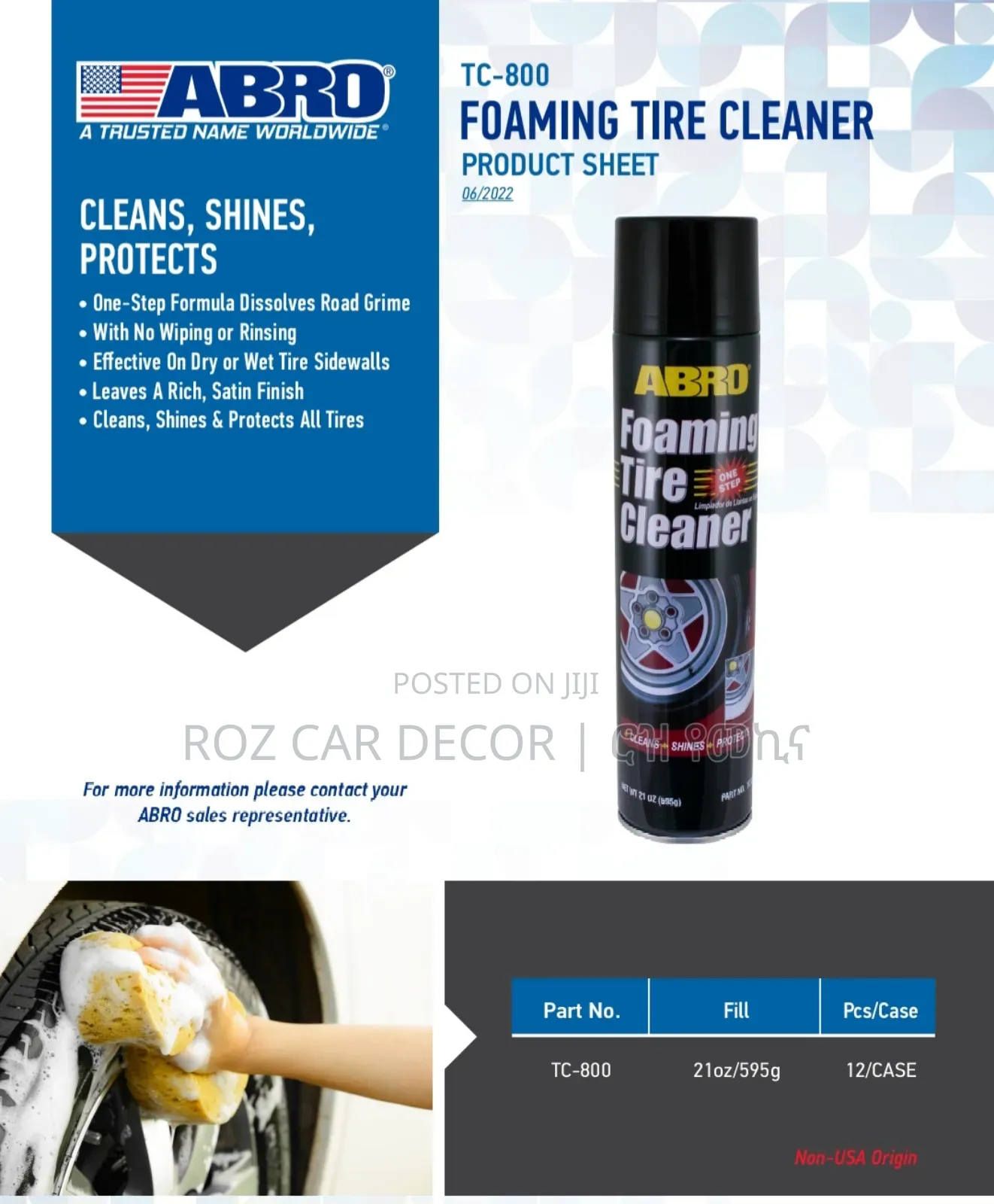 Abro Foaming Tire Cleaner