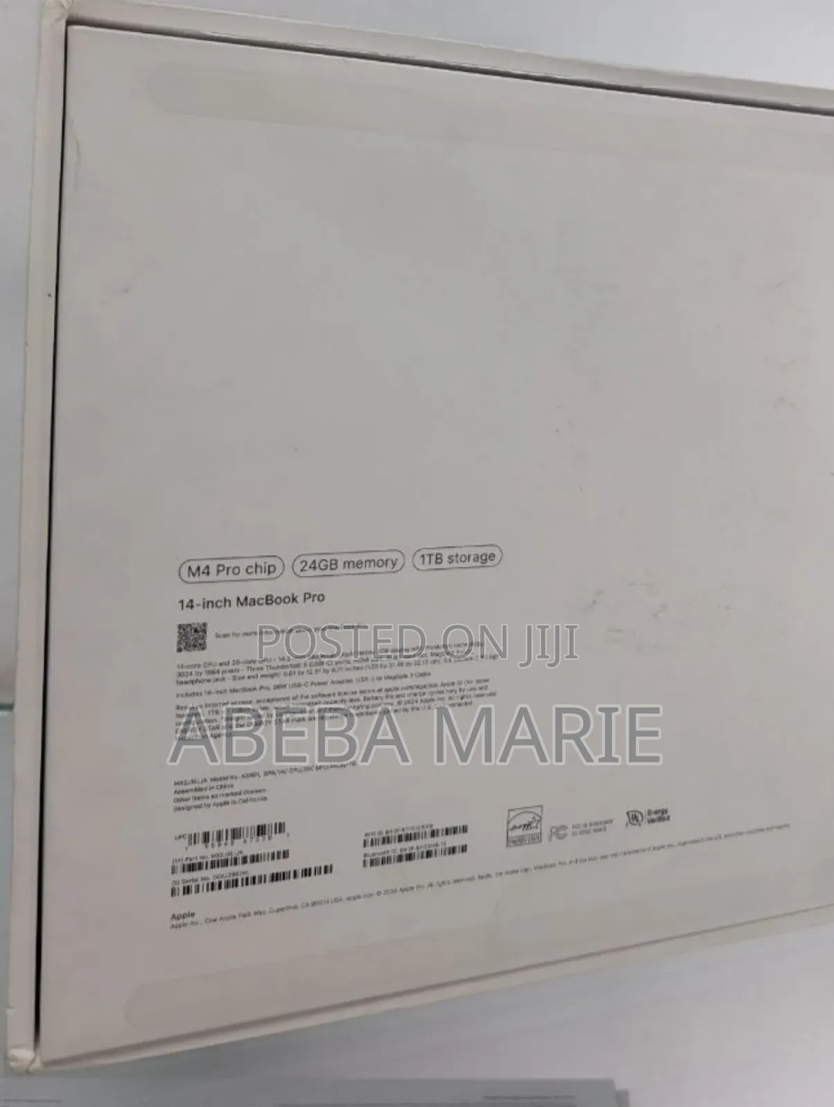 New Laptop Apple MacBook Pro 2024 M4 14-Inch 24GB Apple M4 Pro SSD 1T