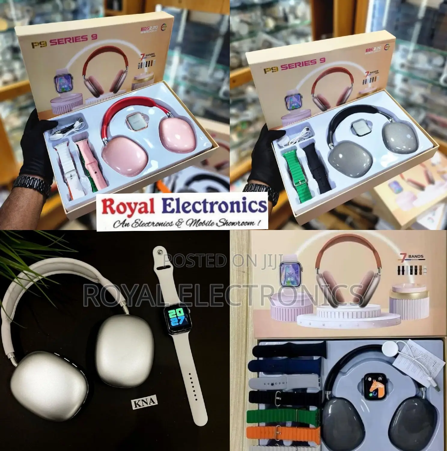 Smart Watch With Headset and 7 Straps