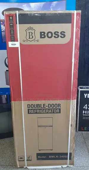 Boss 340l Double-Door Refrigerator - Model BMLK-340ss