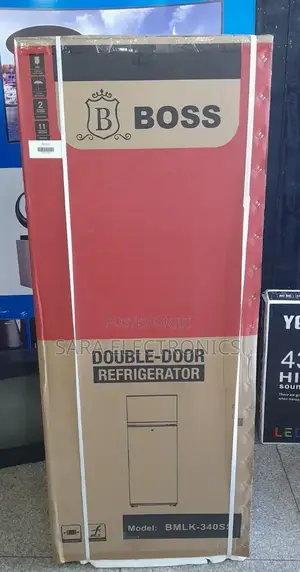 Boss 340l Double-Door Refrigerator - Model BMLK-340ss