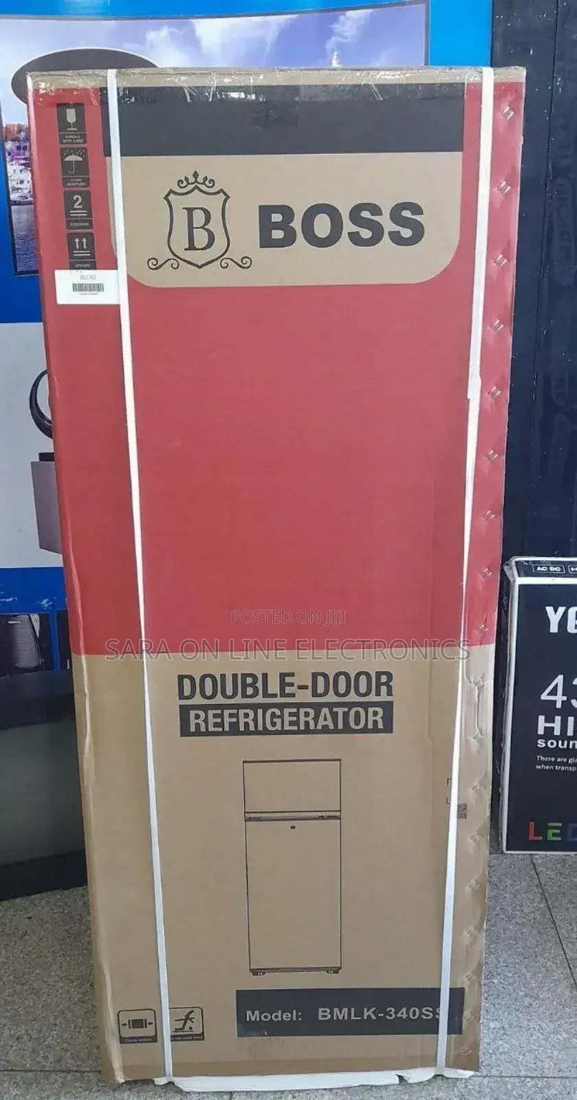 Boss 340l Double-Door Refrigerator - Model BMLK-340ss