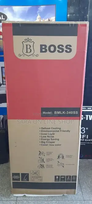 Boss 340l Double-Door Refrigerator - Model BMLK-340ss