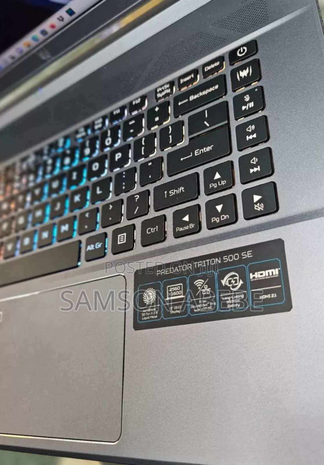 New Laptop Acer Predator Triton 500 SE 16GB Intel Core I7 SSD 2T