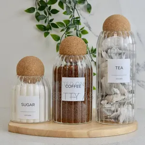 3pcs Glass Food Storage Jars