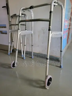 Photo - Walker፹walker%°Therapy/Age Silver Mild Steel Rolling Walker