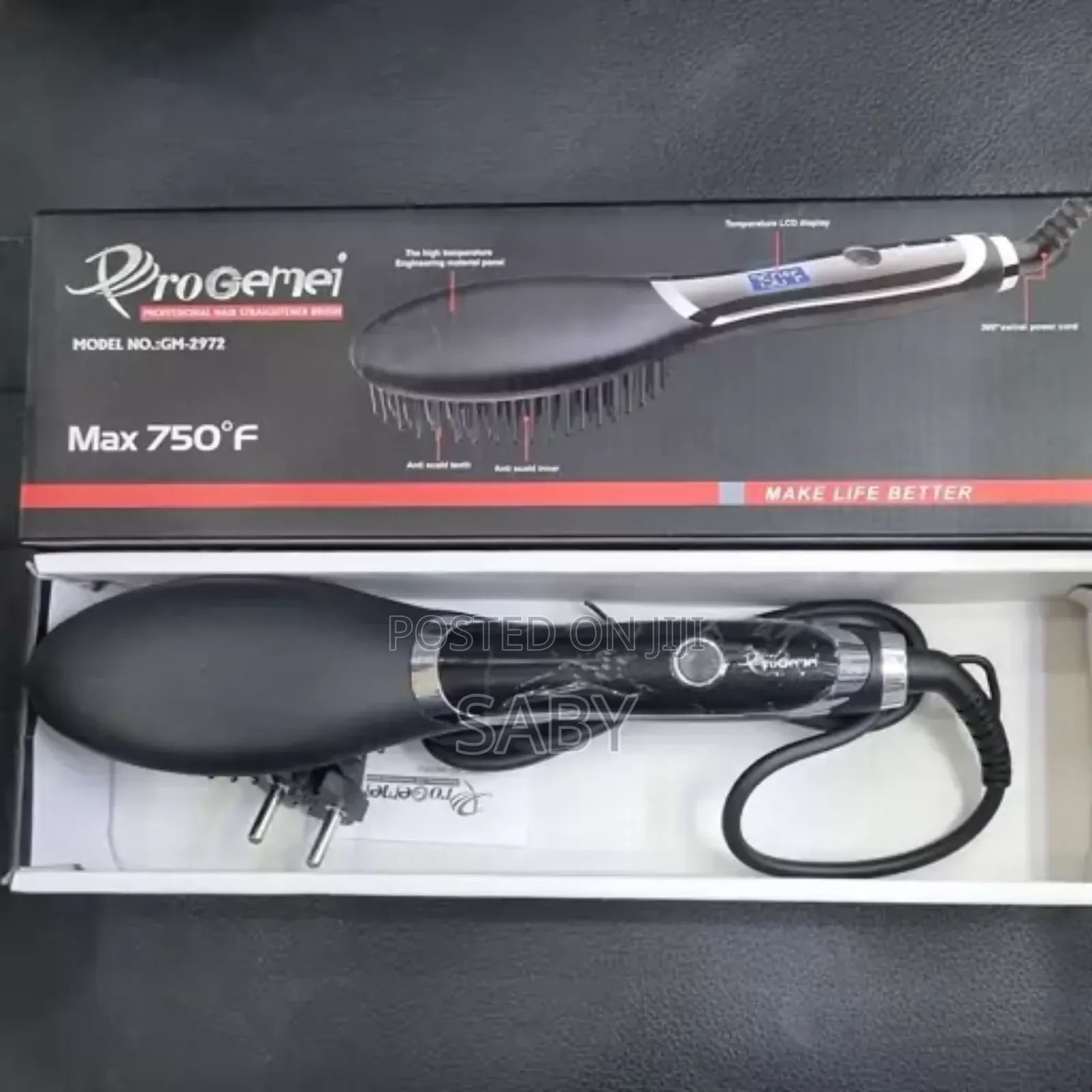 Progemei Professional Hair Straightener Brush