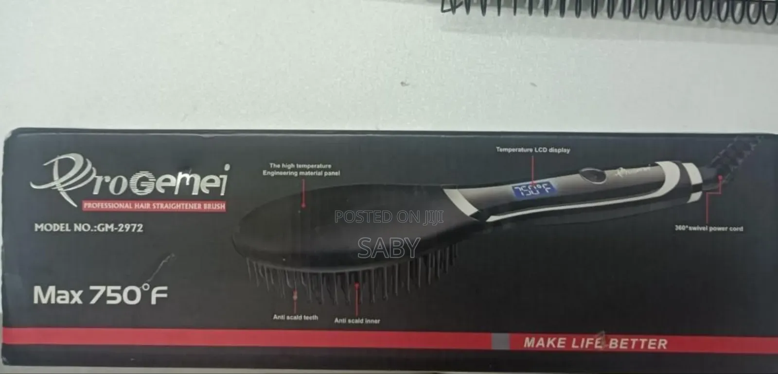 Progemei Professional Hair Straightener Brush