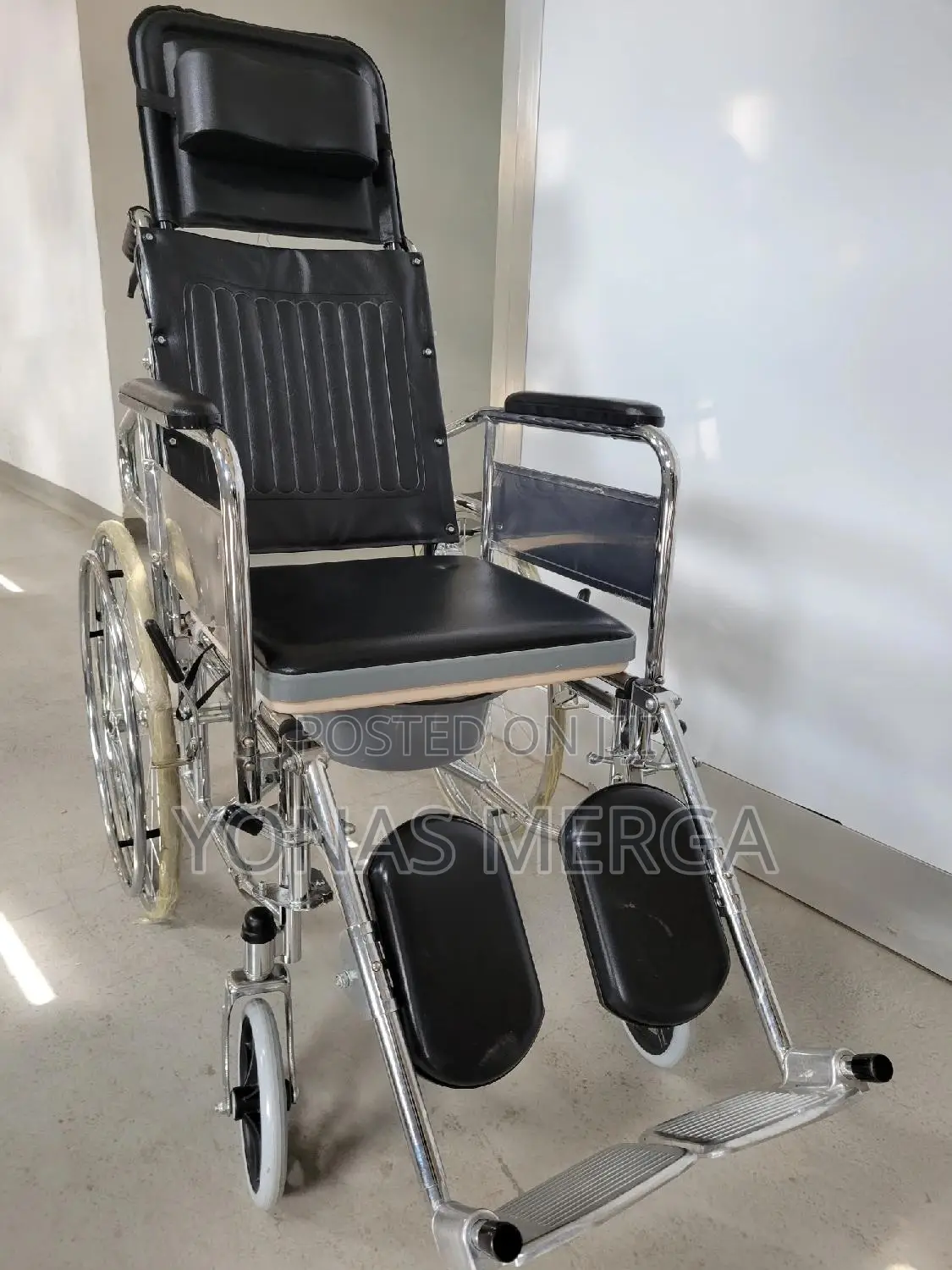 Toilet Wheelchair₱Armrest Footrest፭匣fabric Seat With Foam