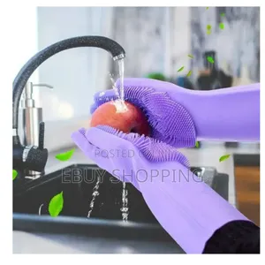 አመቺና ቀላል ጽዳት ማጠቢያ ጓንት 2pcs Silicone Dish Washing Glove