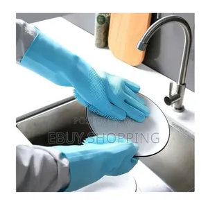 አመቺና ቀላል ጽዳት ማጠቢያ ጓንት 2pcs Silicone Dish Washing Glove