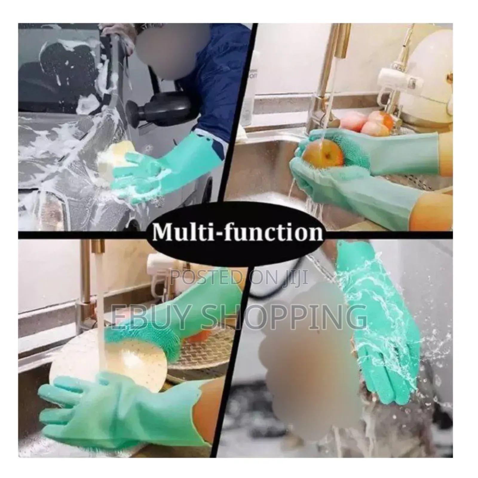 ከፍተኛ ሙቀት መቋቋም የሚችል 2pcs Silicone Dish Washing Glove
