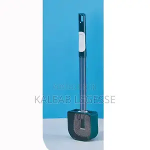 Wall-Mounted Toilet Cleaning Brush With Brush Holder
