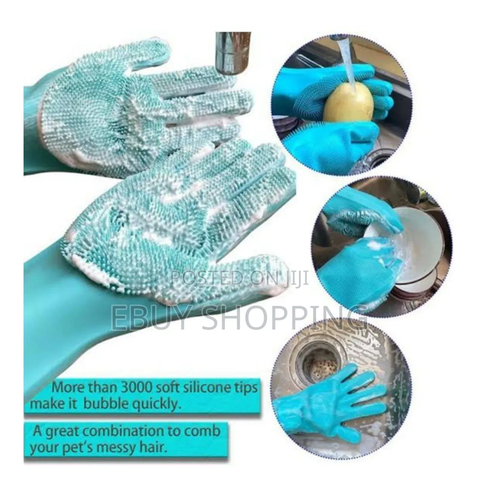 High Quality እቃዎችን ወለሎችን የሚያስችልዎ 2pcs Dish Washing Glove
