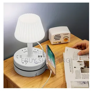 Photo - 3-in-1 Desk Lamp: Adjustable Light, Usb Charger Power Socket
