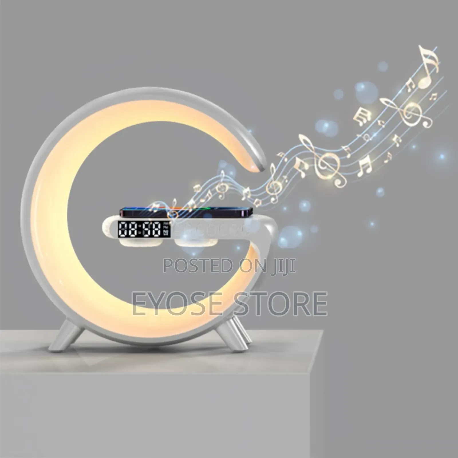 G-Shape Lamp With Wireless Charger and Bluetooth Speaker