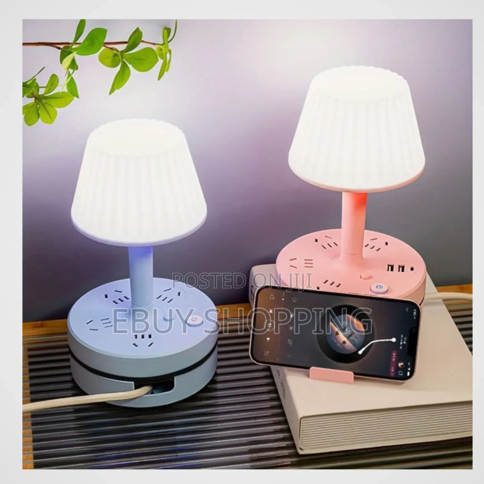 **Modern Workspace Lamp With Built-in Usb Port Power Outlet