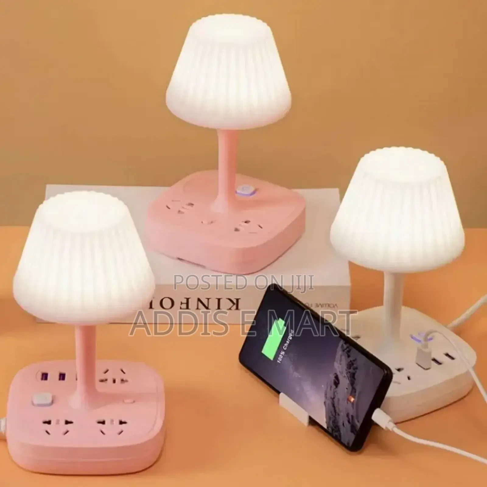3 Light Color Table Desk Lamp With Adaptors