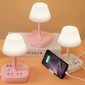 Photo - 3 Light Color Table Desk Lamp With Adaptors