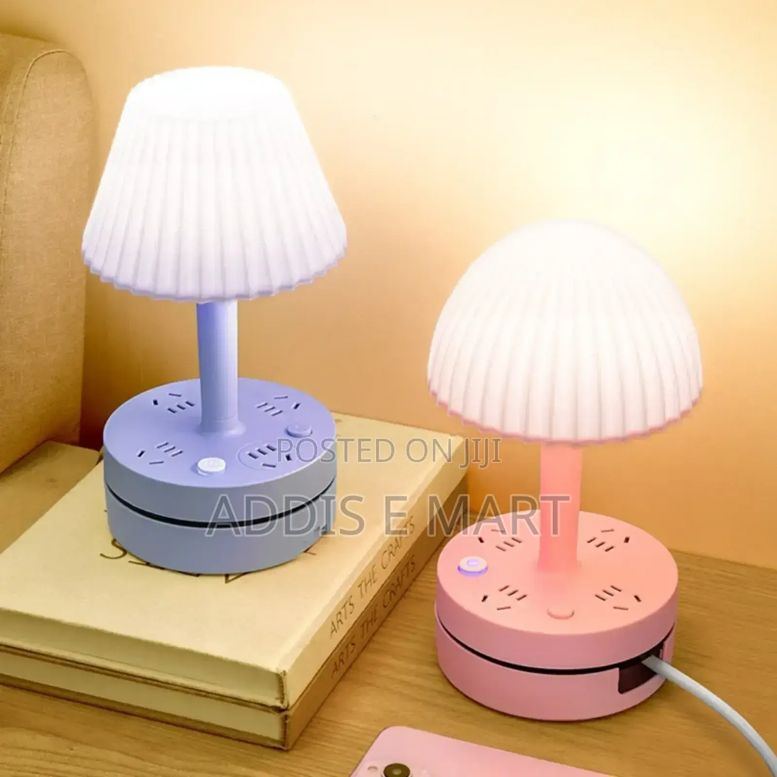 3 Light Color Table Desk Lamp With Adaptors