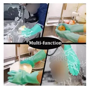 ፒፒፒ አመቺና ቀላል 2pcs Silicone Dish Washing Glove