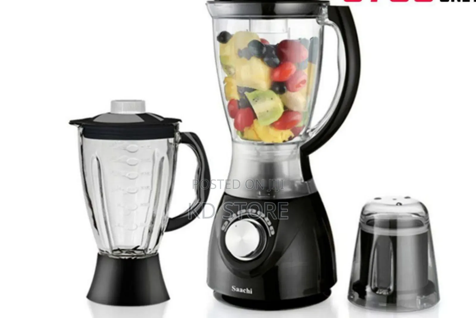 Saachi 3 in 1 Blender / Grinder
የጁስ የቡና የቅመም መፍጫ