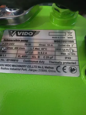 Vido Sumbersible Pump 1.5 Hp