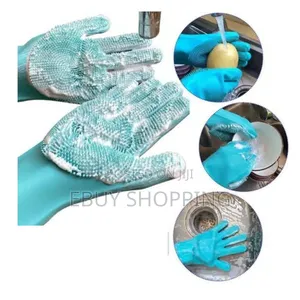 Quality አመቺና ቀላል 2pcs Silicone Dish Washing Glove