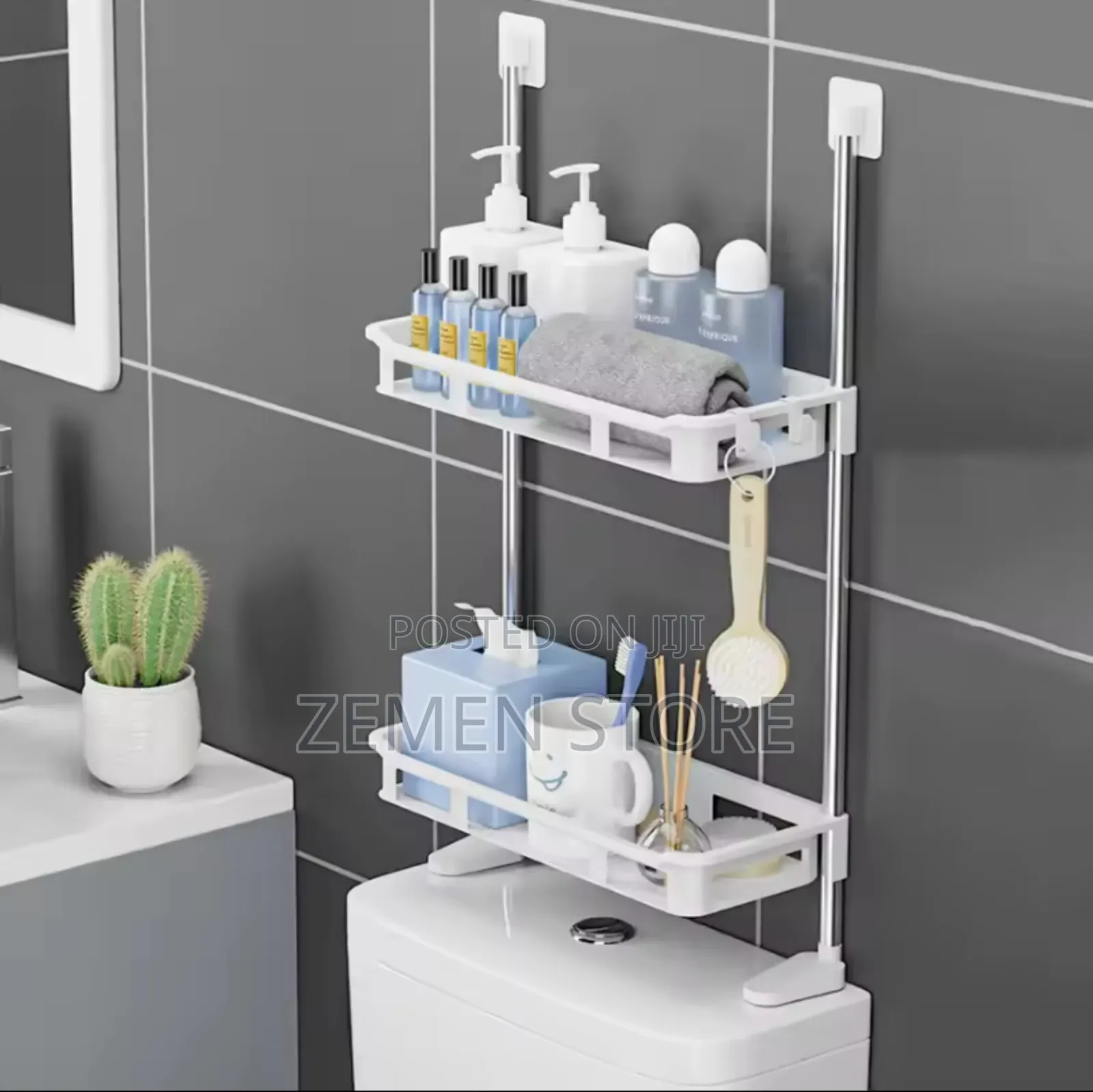 3-Tier Over-Toilet Storage Rack – Space-Saving Waterproof