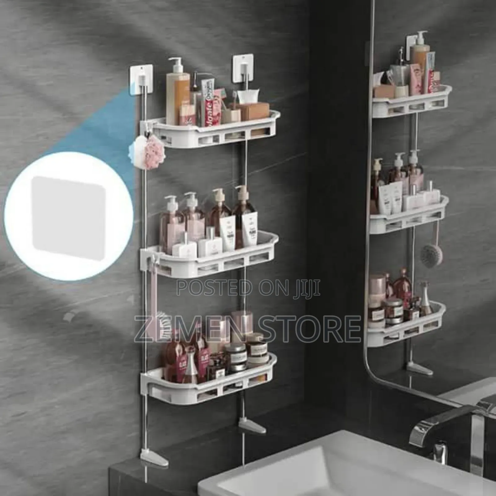 3-Tier Over-Toilet Storage Rack – Space-Saving Waterproof