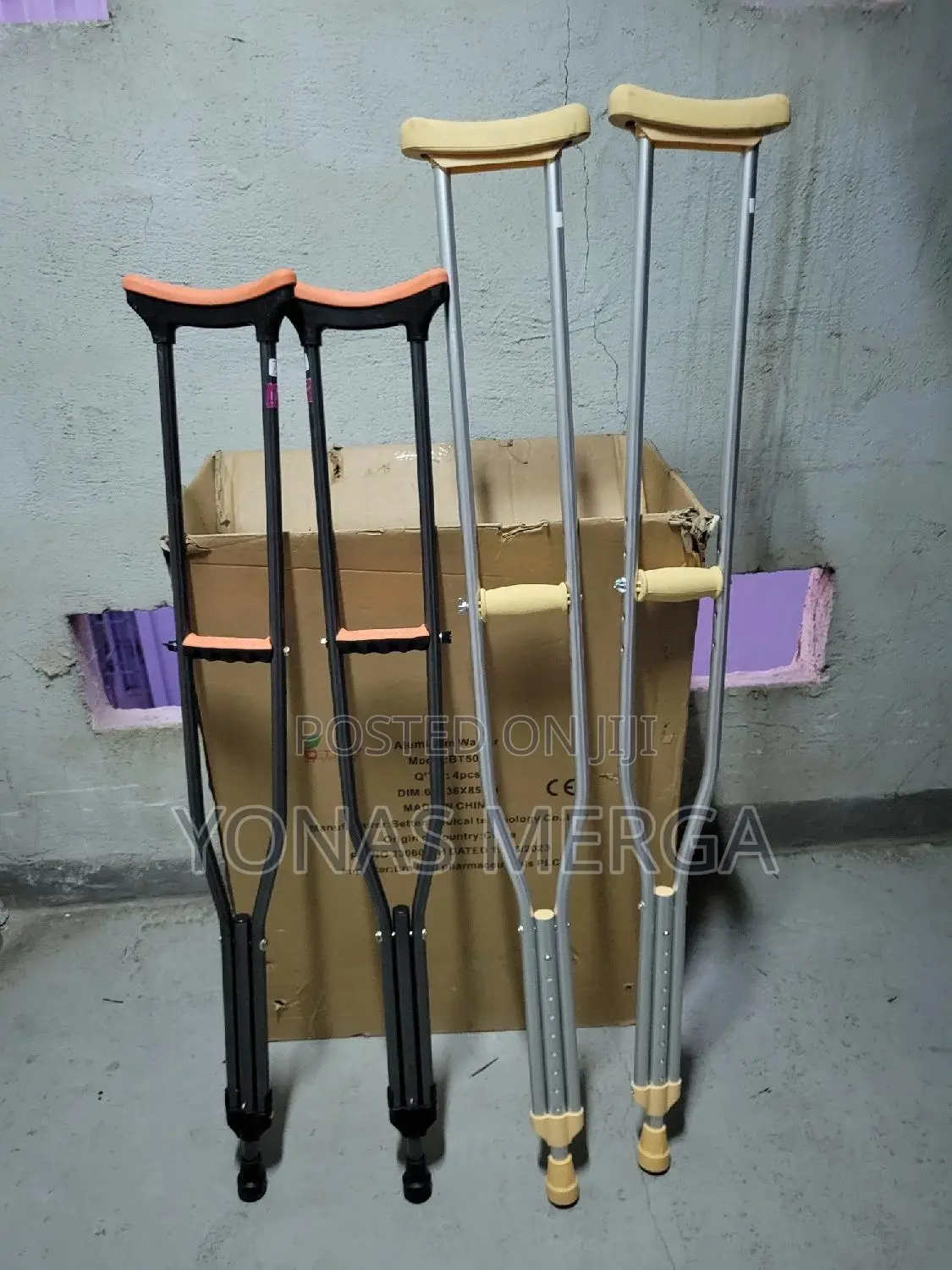 Pair of Aluminium Underarm Crutches፵虐axillary Crutches፰#ክራንች