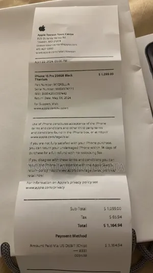 New Apple iPhone 15 Pro 256 GB